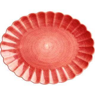 Mateus Oyster Fad 35x30 Cm t - Øvrig juleborddækning Tableware Keramik Rød - ERP24D