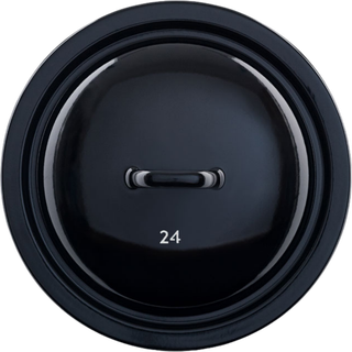 Riess Classic Riesen & Zwerge Deckel 24 cm - Emaille - Schwarz