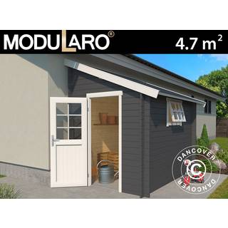 Vægskur i træ Vanda 1,8x2,75x2,68m, 28mm,4,7m²,Mørkegrå