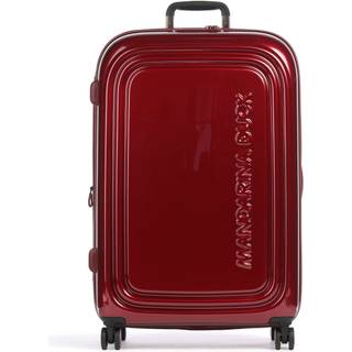 Mandarina Duck Logoduck+ Metal Kuffert med 4 hjul mørkerød