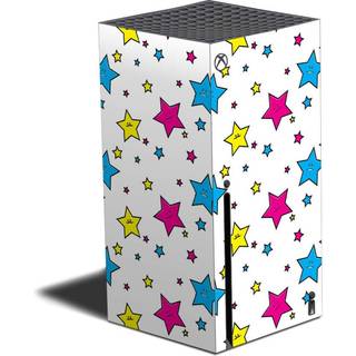 Mightyskins hud kompatibel med Xbox Series X - Smiley Stars | Beskyttende holdbar og unik vinylmærkatindpakningsdæksel | Let at anvende og skifte