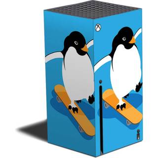 Mighty Skins Skin kompatibel med Xbox Series X - Skater Penguin | Beskyttende holdbar og unik vinylmærkatindpakningsdæksel | Let at anvende og sk