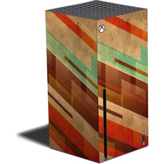 Mightyskins hud kompatibel med Xbox Series X - Abstract Wood | Beskyttende holdbar og unik vinylmærkatindpakningsdæksel | Let at anvende og skift