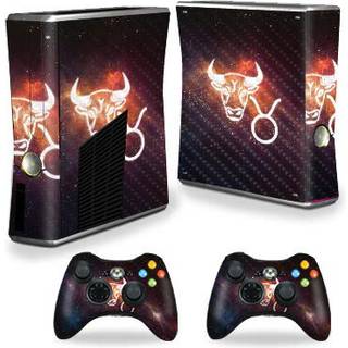 Mightyskins Carbon Fiber Skin til Xbox 360 S Console - Taurus | Beskyttende holdbar tekstureret kulfiberfinish | Let at anvende Fjern og skift st