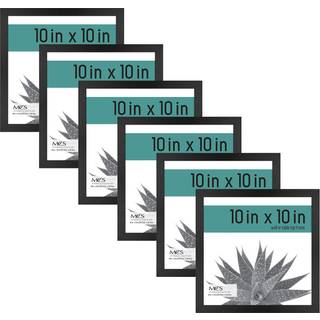 MCS Gallery Essential Picture Frames Photo Gallery Wall Frame Set Black Woodgrain 10 X 10 Inch 6-Pack