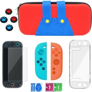 6-i-1 Beskyttelsessæt til Nintendo Switch 2 - Rød / Blå