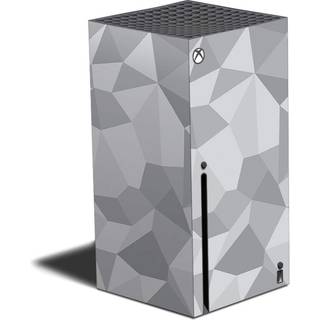 Mightyskins Skin kompatibel med Xbox Series X - Gray Polygon | Beskyttende holdbar og unik vinylmærkatindpakningsdæksel | Let at anvende og skift