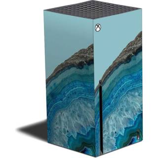 Mighty Skins Skin kompatibel med Xbox Series X - Blue Agate | Beskyttende holdbar og unik vinylmærkatindpakningsdæksel | Let at anvende Fjern og