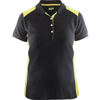 Blåkläder 3390 Dame Poloshirt / Dame Poloshirt - S - Sort/High Vis Gul