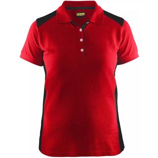 Blåkläder 3390 Dame Poloshirt / Dame Poloshirt - 3XL - Rød/Sort