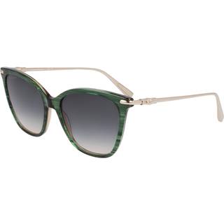 Longchamp LO757S 308 55 Solbriller Kvinder Grøn - Shiny Striped Green - 55mm