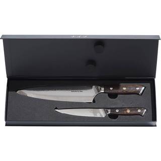 Damascus by Hâws knivsæt - kokkekniv + universalkniv