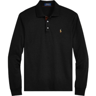 Polo Ralph Lauren Custom Slim Fit Long Sleeve Polo Polo Black