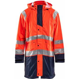 Blåkläder 4324 High Vis Regnjakke LEVEL 1 / High Vis Regnjakke LEVEL 1 - 4XL - High Vis Orange/Marineblå