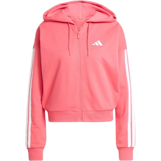 Essentials 3-Stripes French Terry Full-Zip hættetrøje - Semi Turbo / White - XL