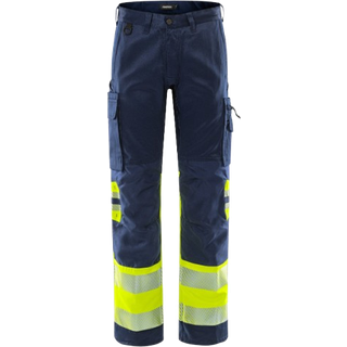 Fristads 127731 Hi Vis stretch bukser kl 1 2705 / Arbejdsbukser Hi-Vis gul/Marine C154