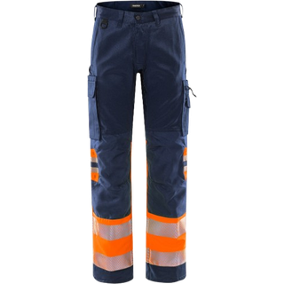 Fristads 114099 Hi Vis chauffør bukser kl.1 213 / Arbejdsbukser Rød/sort D104