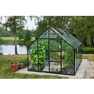 Halls Universal 128  Drivhus 9,9m²   med 3 mm glas inkl. fundament - F09199