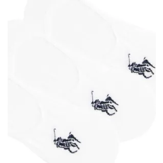 Polo Ralph Lauren 3-Pack No Show Big Pony Pony Socks White