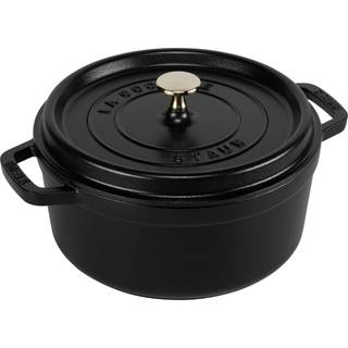 Staub La Cocotte rund cocotte 20cm. 2,2 liter, sort