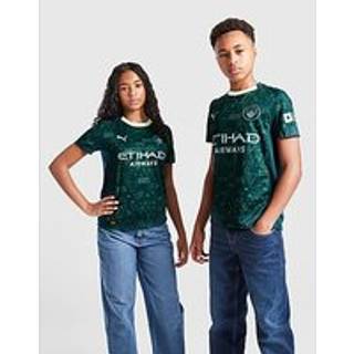 PUMA Manchester City 25/26 Fourth Jersey Youth, Clothing, Green Terrain, 13-14Y