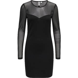 Only - Onlheart-Becki L/S Mix Bodycondress - 4866333 Black