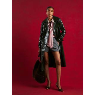 River Island River Island Faux Leather Croc Print Trench Coat