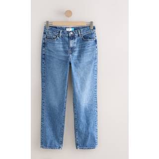 Next Dark Blue Mid Rise Ankle Straight Leg Jeans
