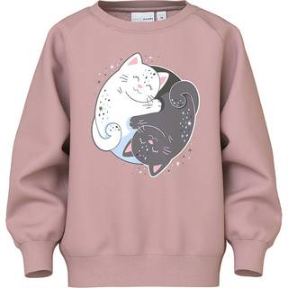 NAME IT Sweatshirt Venus Keepsake Lilac Yin Yang Cat