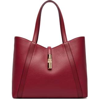 Furla Goccia L Shopper taske mørkerød