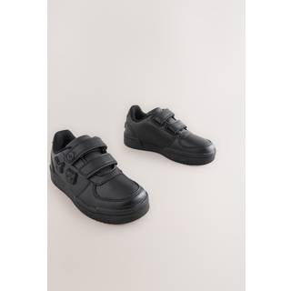 Next Black Wide Fit (G) Pokemon 2 Strap Touch Fastening School Shoes