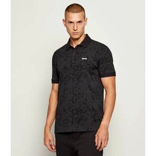 Poloshirt i bomuld med stræk og gennemgående print