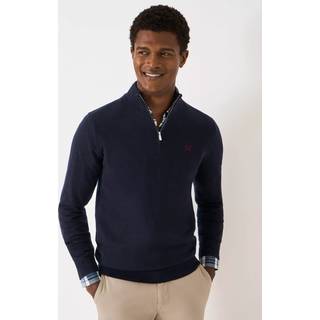 Crew Clothing Crew Clothing Blue Merino Half Zip Jumper
