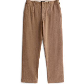 Straight Brushed Herringbone Chinos