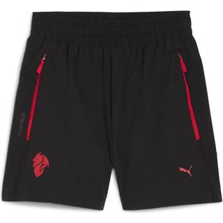 AC Milan PUMATECH Relaxed Woven Shorts Youth, Clothing, Black/Red, 7-8Y