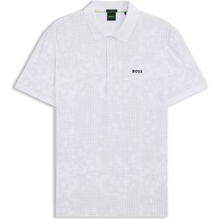 Poloshirt i bomuld med stræk og gennemgående print