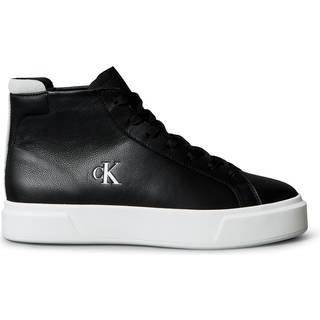 Leather Signature High-Top Trainers - Black - EU 42
