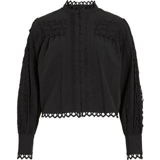 Høj Hals Langærmet Skjorte