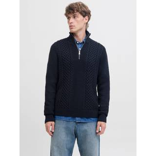 Ensfarvet Striktrøje