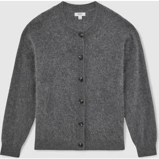 Reiss Reiss Grey Mel 100% Brushed Cashmere Cardigan