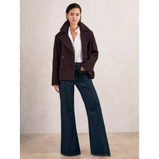 Reiss Reiss Addie dobbeltradet kort frakke i uld-blend