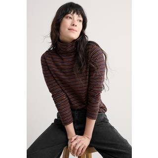 Seasalt Cornwall Seasalt Cornwall Black Landing Roll Neck Top