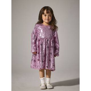 NAME IT Glimmer Kjole Ruscing Lilac Sachet