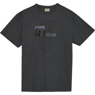 Halo Graphic T-Shirt - Asphalt/Neon Blue - XL