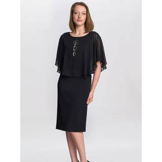 Gina Bacconi Gina Bacconi Glennis Black Chiffon Overlay Dress - EU 36 (UK 8)