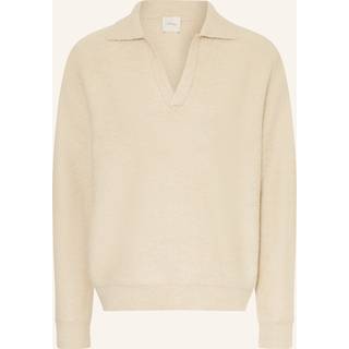 Brushed Alpaca Blend Johnny Collar Jumper - Beige - M