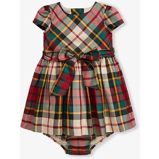 Ralph Lauren Twill-kjole Og Bloomer Red Cream Multi  Red Cream Multi 53-60cm  Rød  53-60 cm  kvinde