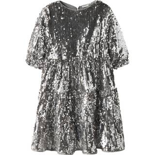 NAME IT Paillet Kjole Riscing Silver