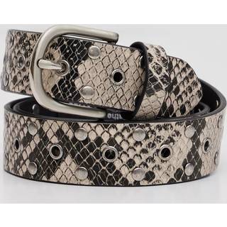 Hush Hush Animal Print Leather Studded Eyelet Belt