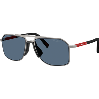 Prada Linea Rossa Mand PS B51S 5AV06A Solbriller Metal Grå Blå Pilot Normal